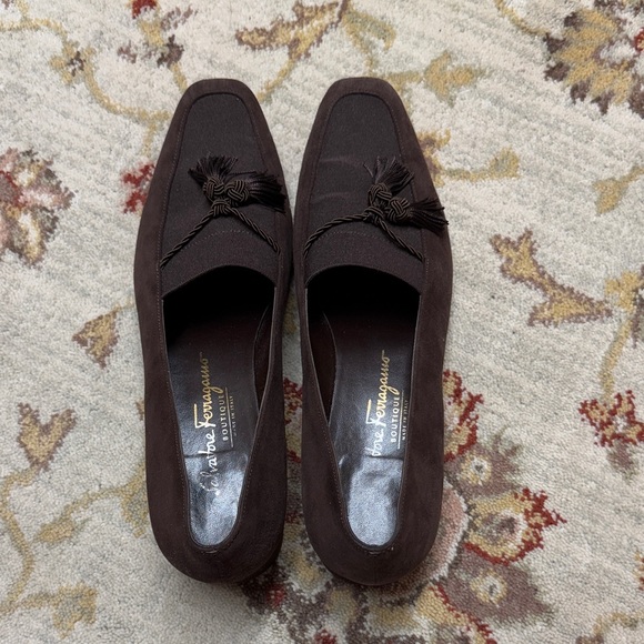 Salvatore Ferragamo Brown Tassel Loafers - Picture 5 of 7